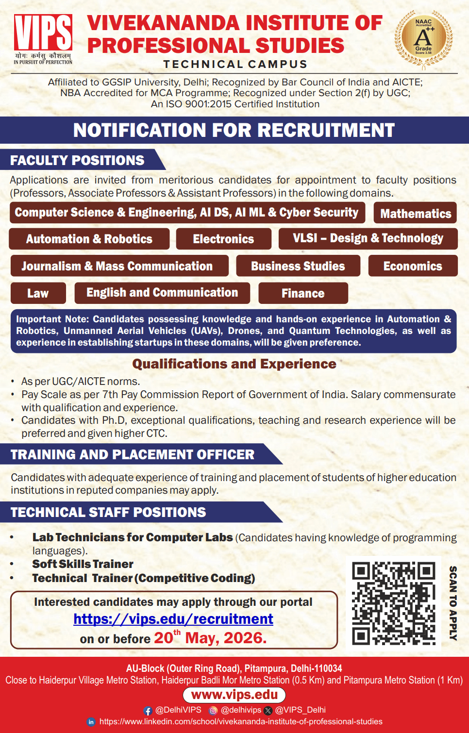 Recruitment 2026 April